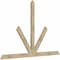 Ekena Millwork Saratoga Rough Sawn Timber Gable Bracket, Douglas Fir, 84"W x 56"H x 2"D x 4"F, 16/12 Pitch GBW084X56X0204SAR00RDF - alternate 4
